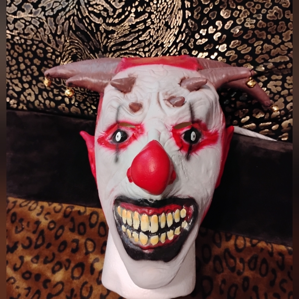 Devil Clown Mask with Bells